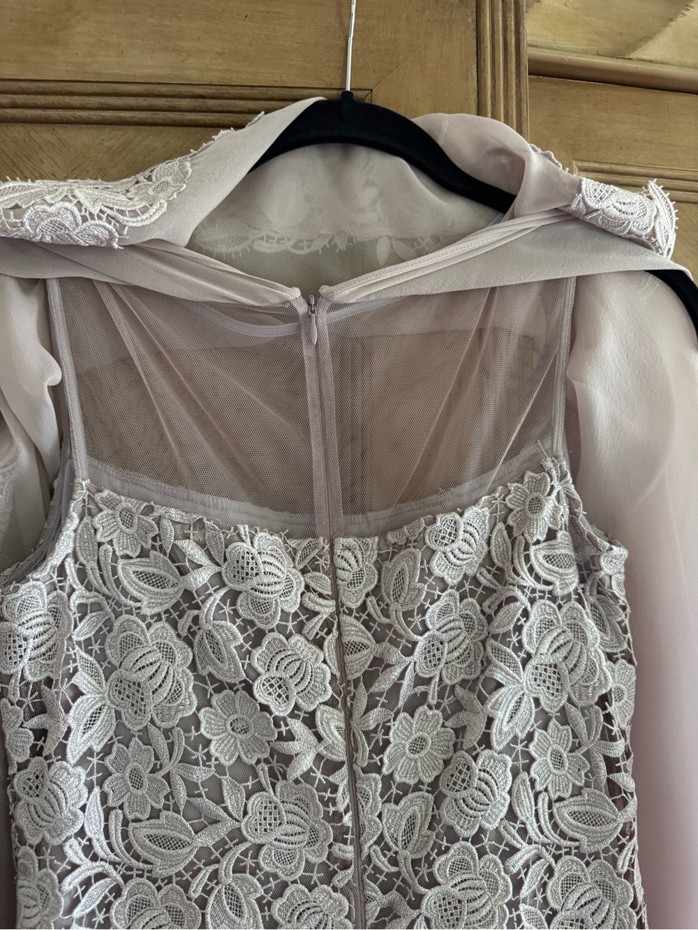 Teri Jon Lilac Lace Maxi Dress with Chiffon Cape worn once as mother of bride - Picture 7 of 10